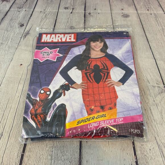 Marvel Child Spider-Girl Long Sleeve Halloween Costume Shirt - Picture 1 of 3